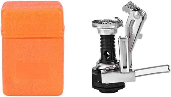 Portable Camping Stove Windproof Backpacking Stove with Stable Support for Outdoor Cooking, Hiking & Adventure(Black)