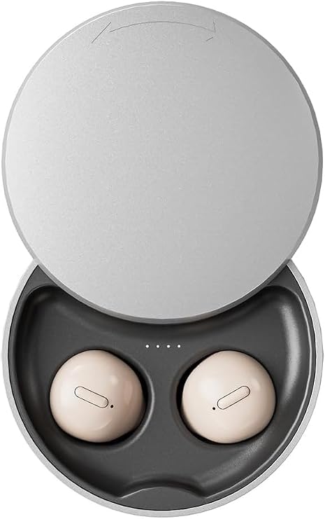 Invisible Wireless Bluetooth Earbuds for Side Sleepers,Smallest Invisible Sleep Headphones,Comfortable Noise Blocking Wireless Headphones for Small Ears Sleeping,Working,Hiking, Beige