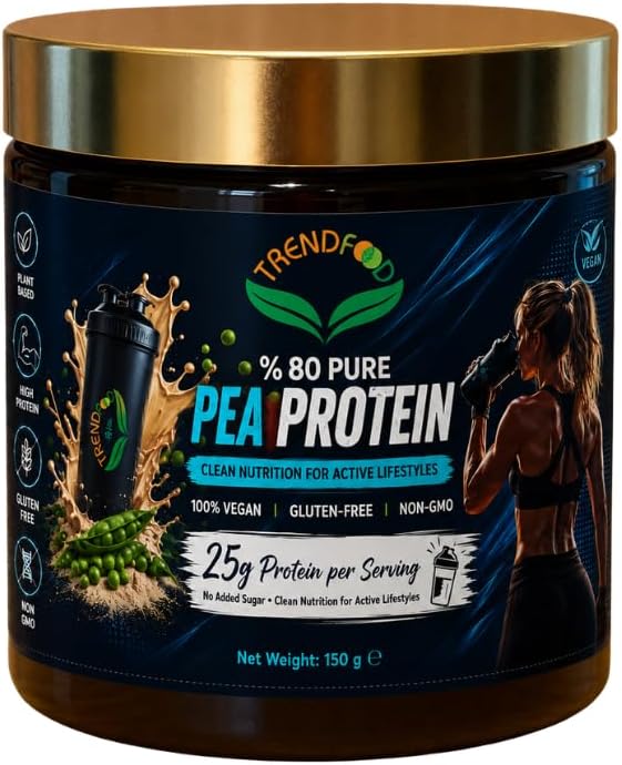 150 g Pea Protein Tozu (Bezelye Proteini) Bitkisel Protein, Vegan, Glutensiz (6 Servis)