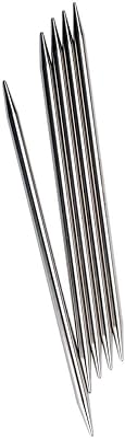 6 15 cm Chiaogoo Red Stainless Steel Double Point Knitting Needles Size-US-3-3.25mm