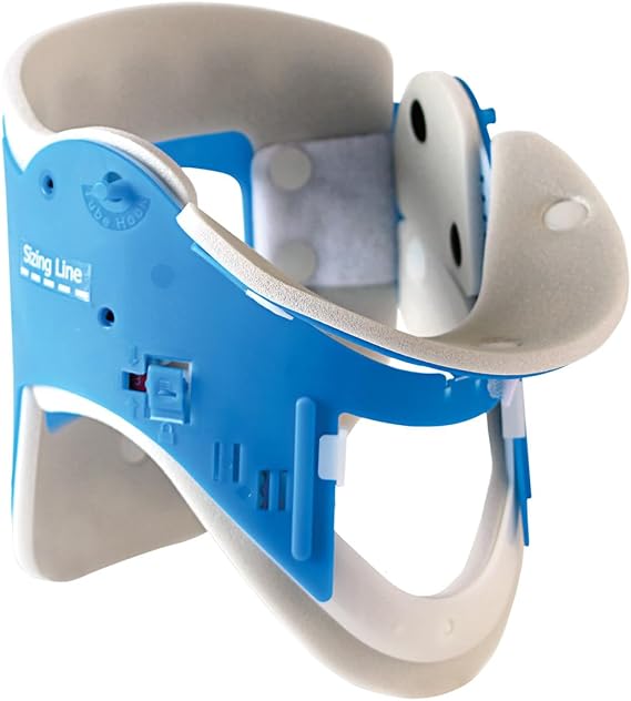Adjustable Extrication Cervical Collar, Radiolucent, CT and MRI Compatible, Automatic Flip-Up Chin, Cannula Hooks, Single-Use, Adult Size (3151-03161)