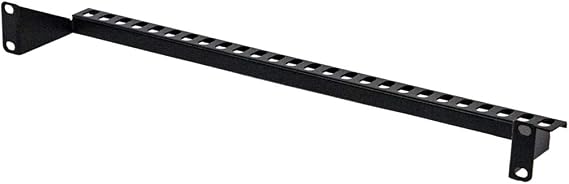 Navepoint 1U Horizontal 19-Inch Rack Mount Cable Management Bracket Cross Bar Panel Black
