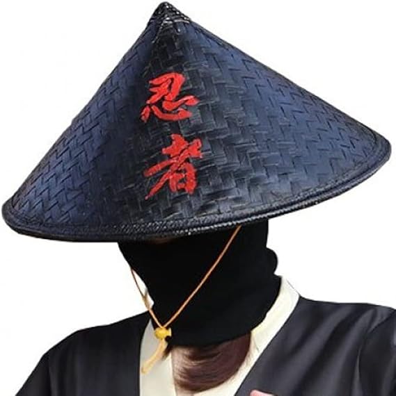 Handmade Weave Straw Bamboo Chinese Style Samurai Headwear Prop Shade Caps Fisherman Rattan Hat for Men