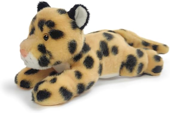 Leopard Stuffed Animal for Kids,12 inch Realistic Animal Plush Toy Lying Down Posture Animals,Plush Leopards for Boys Girls Adult Birthday Hug Teaching(L-Leopard)