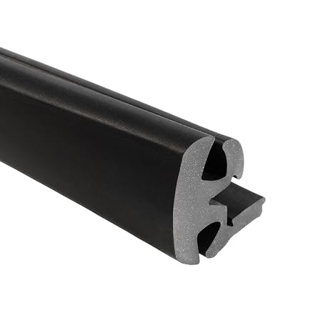 Trim-Lok EPDM Dense Rubber Window Locking Gasket Fits 1/4" Glass and 1/4" Panel Edge, 100' Length One-Piece Locking System (Inline), Weather Stripping Seal for Stationary Windows or Windshields