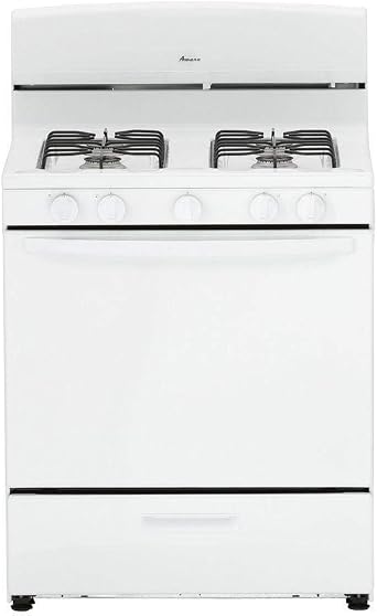 AMANA AGR4230BAW 5.1 cu. ft. Single Oven Free-Standing Gas Range, 30", White