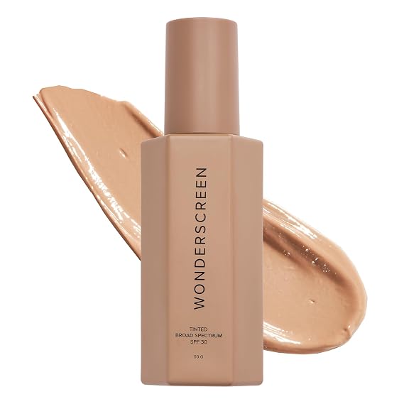 DIME Beauty Tinted Wonderscreen SPF 30 Moisturizer, 50 g | Mineral tinted sunscreen with 19% Zinc Oxide. Skin-enhancing tone-evening tint, glow finish. Vegan, Cruelty-Free.