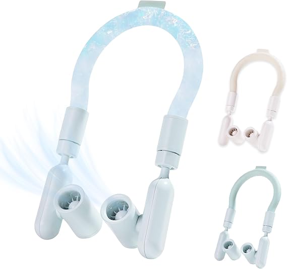 This double sword flow is used to prevent heatstroke. Japan Brand Neck Cooler x Ice Neck Ring / Neck Fan Cool Neck Ring Aqua Blue