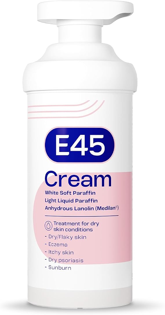 E45 Moisturising Cream 500g for Dry, Itchy & Sensitive Skin, Emollient