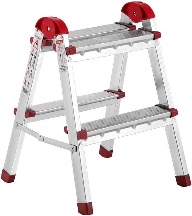 Ayyıldız Çift Çıkışlı Katlanabilir Ev Tipi Merdiven 2+2 Basamak Galvanizli