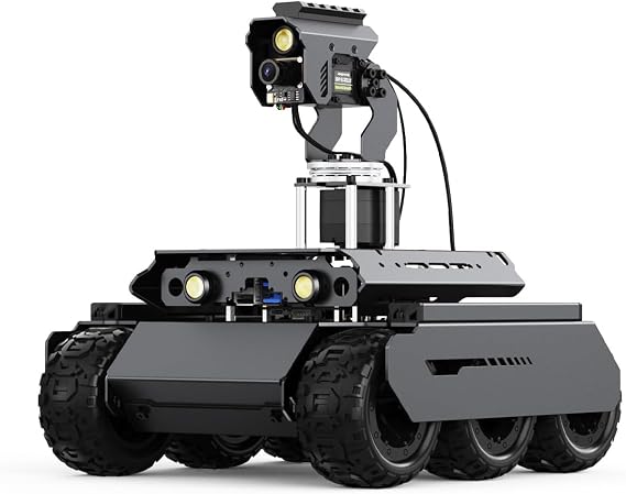UGV Rover Open-Source 6 Wheels 4WD AI Robot Compatible with Raspberry Pi 5 with Dual Controllers,  with Pan-Tilt Module, PI5-4GB Included @XYGStudy (UGV Rover PT PI5 AI Kit)