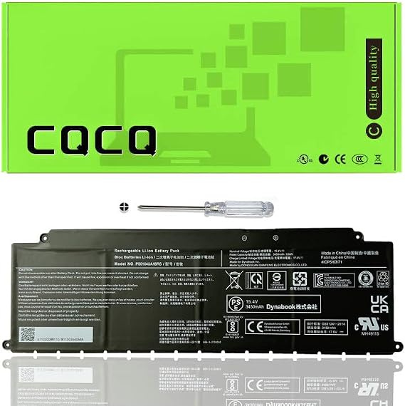 CQCQ PS0104UA1BRS Laptop Battery for Toshiba Dynabook U30 Tecra A40-J-12E A50-J Portege X40-K P000834200 (15.4V 53Wh/3450mAh)