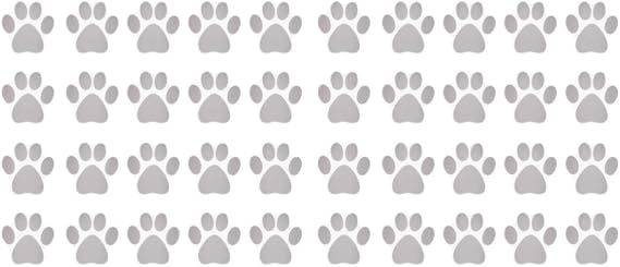 Zerodeko 40pcs Dog Paw Print Anti-Slip Bathroom Stickers Self-Adhesive Tub Decals for Bathing Cartoon Design for Boys and Girls Easy to Apply Grey Color for Stylish