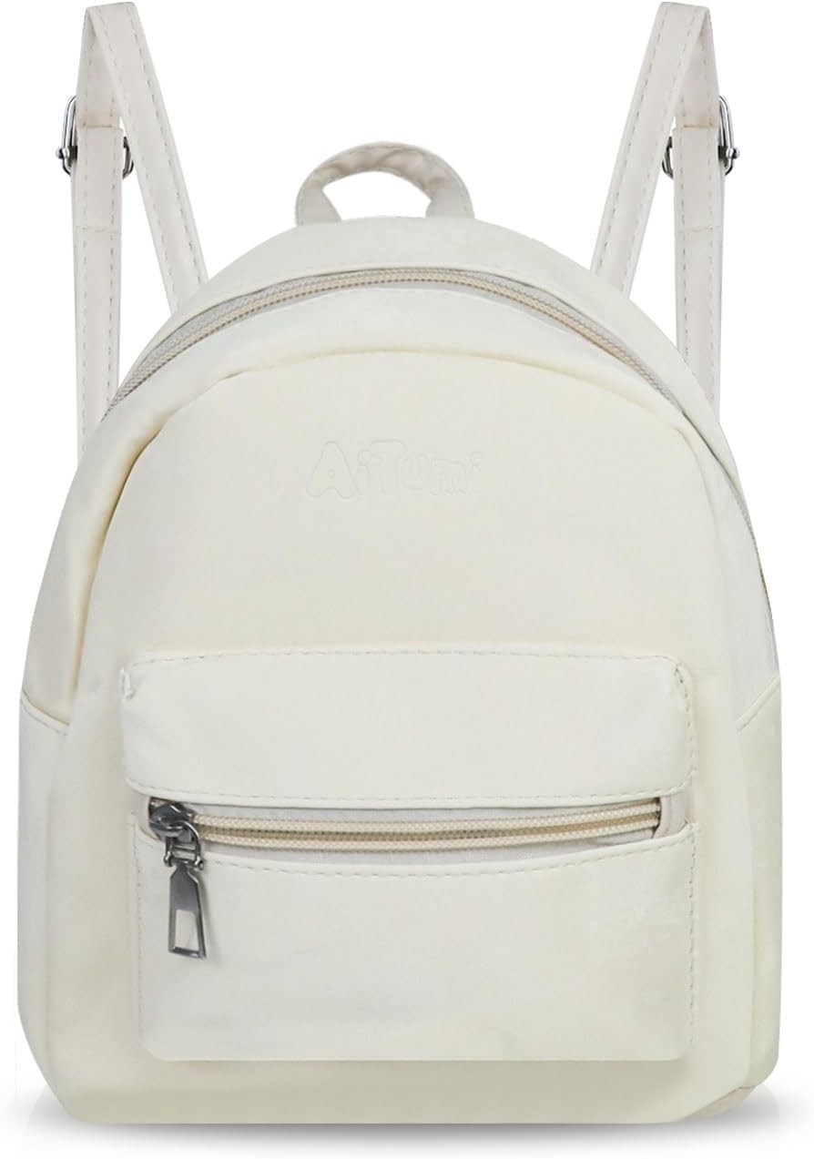 AfitLulu Small Backpack for Womens and Girls, Mini Womens Backpack Faux Leather Women's Fashion Backpacks,Multi-Purpose Ladies Backpacks Shoulder Bag with Adjustable Straps