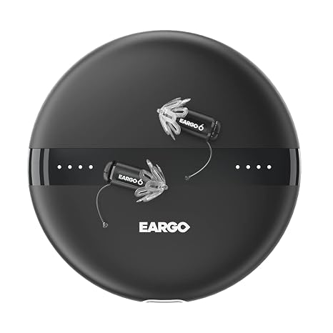 EARGO 6 Self-Fitting FDA-Cleared OTC Hearing Aids - Virtually Invisible CIC, Rechargeable, Lifetime Customer Support