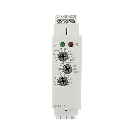 BNT31 Multifunction Timer Relay with 10 Functions Din Rail Mount Delay Relay AC DC 12V-240V