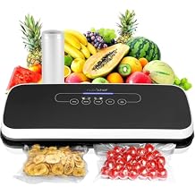 NutriChef Automatic Vacuum Air Sealing System for Food Preservation with Starter Kit, Compact Design, Lab Tested, Dry & Moist Food Modes with Led