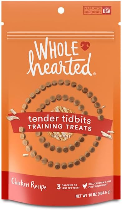 WholeHearted Grain-Free Tender Tidbits Chicken Recipe Dog Training Treats, 16 oz.