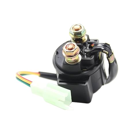 Starter Solenoid Relay, 12 V Starter Solenoid Relay Switch, Motorcycle Modification Accessories, Universal for Most Motorcycles Scooters (Black)