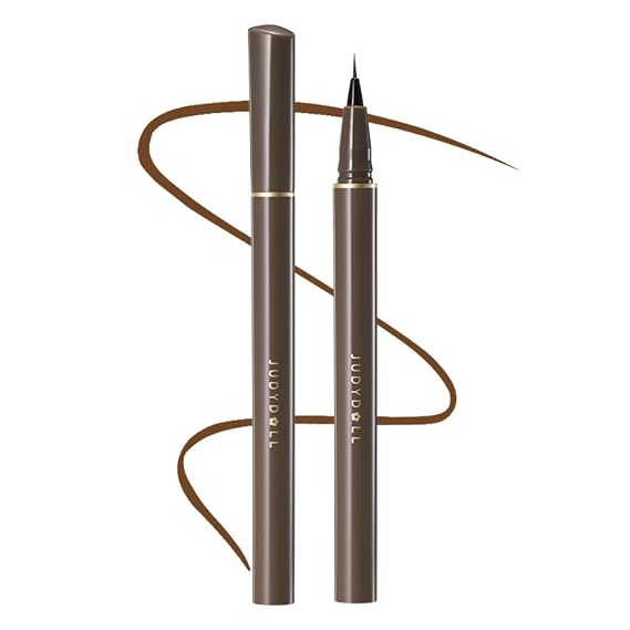 JUDYDOLL Ultra-Fine Liquid Eyeliner-Precision Tip for Wing Line, Smudge-Proof, Quick-Drying, Waterproof Eyeliner Pencil, Easy to Get Inner Corner Lined, Hooded Eyes-Friendly (#2 Deep Brown)