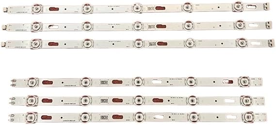 LED Backlight Strip Fit for Samsung UE43TU7105K UN43TU7000B UN43AU7700 UN43AU7700G UE43AU7100K UE43AU7100U UE43AU7170U UE43AU7100K(Kit 6pcs for 1 TV)
