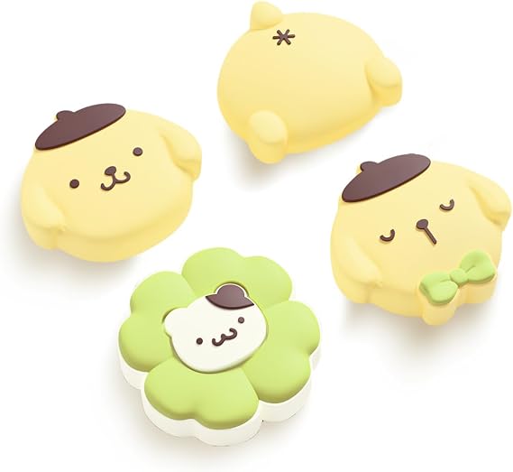 Kuitmor Thumb Grip Caps Compatible with Nintendo Switch 2, Silicone Joystick Grip Caps for Switch 2025, 4pcs, Cute Dog Style, Yellow & Black