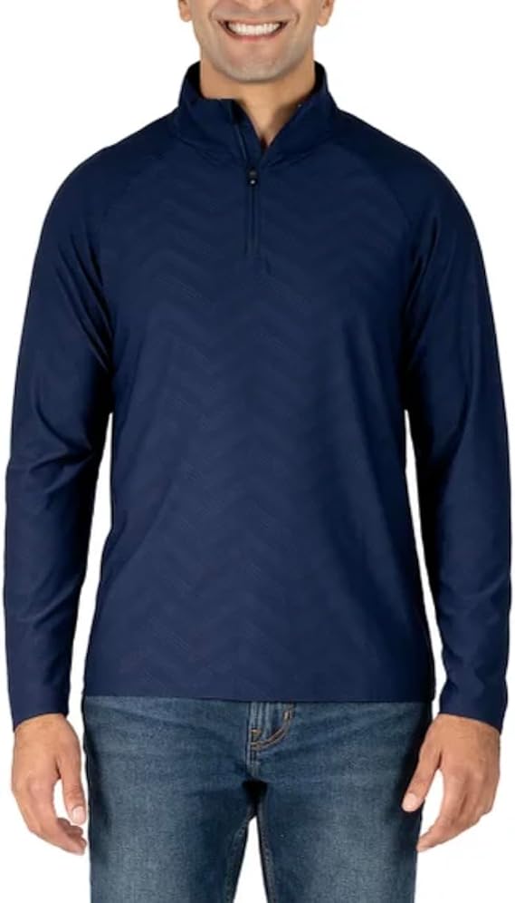 Gerry Men's Moisture Wicking Active Stretch Long Sleeve Quarter Zip Pullover