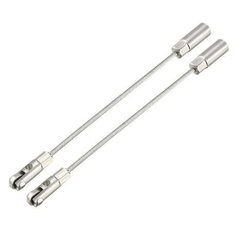 uxcell 2PCS 140mm/5.51inch Flexible Fish Tape Replacement Leader Wire Cable Puller with Roller for 4mm Fish Tape Wire Puller