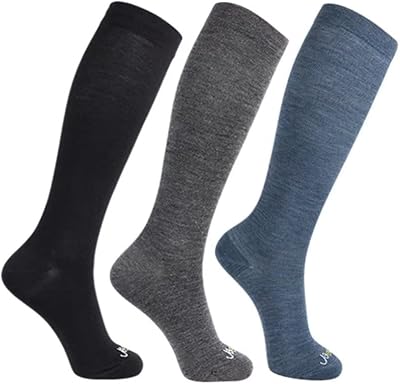 ja vie 80% Merino Wool Ultra Soft 15-20mmHg Graduated Compression Socks for Women & Men