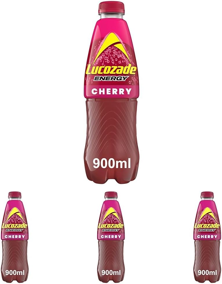 Lucozade Energy Drink Wild Cherry 900ml Pack of 4