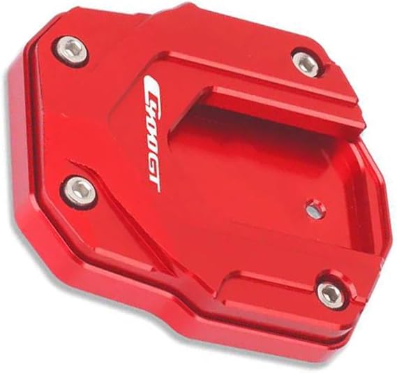 Extension Pad 1PCS CNC Aluminum for C400GT C 400GT C400 GT 2019-2023 Motorcycle Kickstand Foot Side Stand Extension Pad Support Plate Enlarge Stand(Red)
