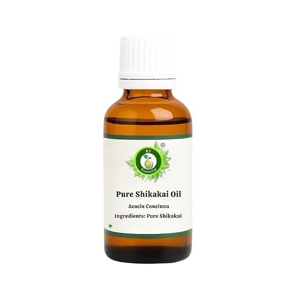Shikakai Oil | Acacia Concinna | For Skin | Hair | Nails | Body | Face | Hydrating | Soap and Candle Making | Mixing Essential Oils | 100% Pure Natural | 10ml | 0.338oz By R V Essential