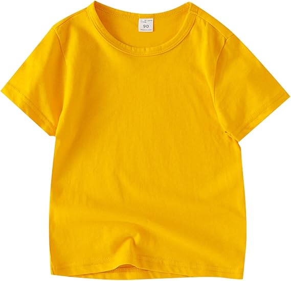 Toddler Kids Baby Boys Girls Short Sleeve Crewneck T Shirts Tops Tee Clothes for Children Outfits Solid Color T Shirt Boys Long Sleeve Running Shirt