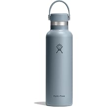 Hydro Flask – Standard Flex Cap 621 ml (21 oz) Bottle – Stainless Steel, Leakproof, Cupholder Compatible – Insulated Cold 24 Hrs & Hot 12 Hrs – Shale Gray
