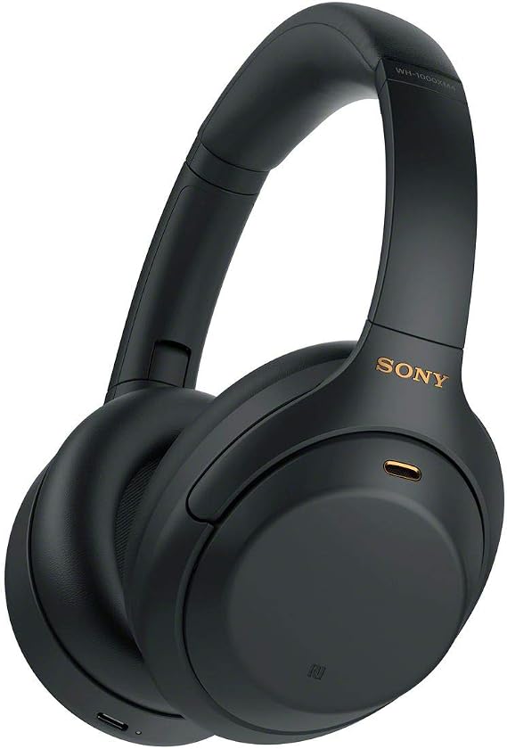 Sony WH1000XM4 Best Premium Wireless Noise Cancelling Headphones - Built-in mic for Calls - Compatible with Alexa - 30hr Battery - Includes Premium Carrying Case, in-Flight Adapter, Aux Cable - Black