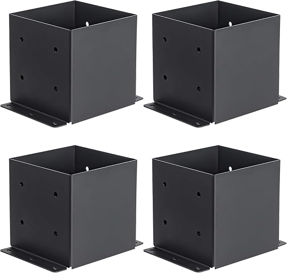 4PCS 6 x 6 Heavy Duty Post Base,Inner Size 5.6"x5.6"