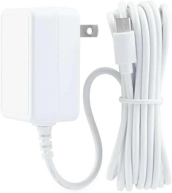 LEFXMOPHY Power Cord for Furbo 360 Dog Camera Replacement Charger Plug with 10ft Long Charging Cable White Adapter