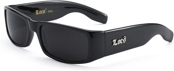 Locs 9006 Black Sunglasses | Authentic Gangster Original Lowrider Maddogger Shades