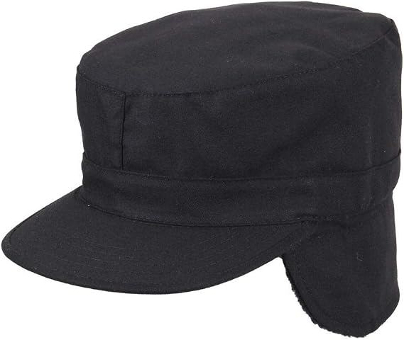 Vintage US Made Military Ranger Cap with Fleece-Lined Ear Flaps