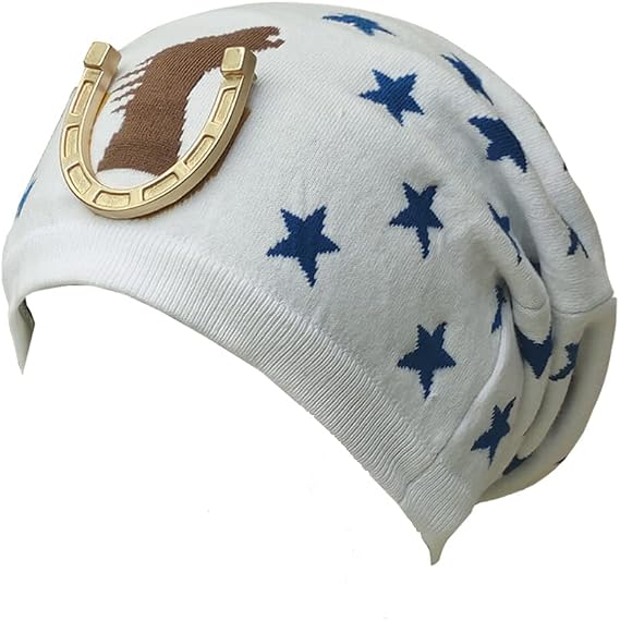 Unisex Cotton Knit Hat Cap Headdress Head wear Accessories for Joe Johnny Joestar Cosplay White