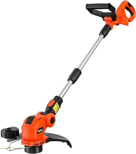 Rozlchar Cordless String Trimmer Compatible for Milwaukee 18v Battery (No Battery), 12'' Grass Trimmers and Lawn Edger with Powerful Motor, Electric Weed Eater with Auto-Line Feed for Yard Garden