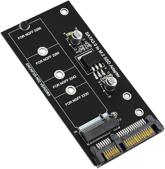 M2 Adapter .2 NGFF to SATA3 Converter 2.5" Card B Key for 2230-2280 M2 SSD