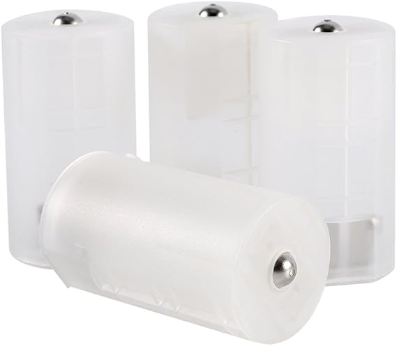 AA to D Battery Converter aa to d Adapter Small Size Portable Battery Switcher Large Strength White aa to d Battery Converter for Battery for Electrical aa to d Adapter Electrical