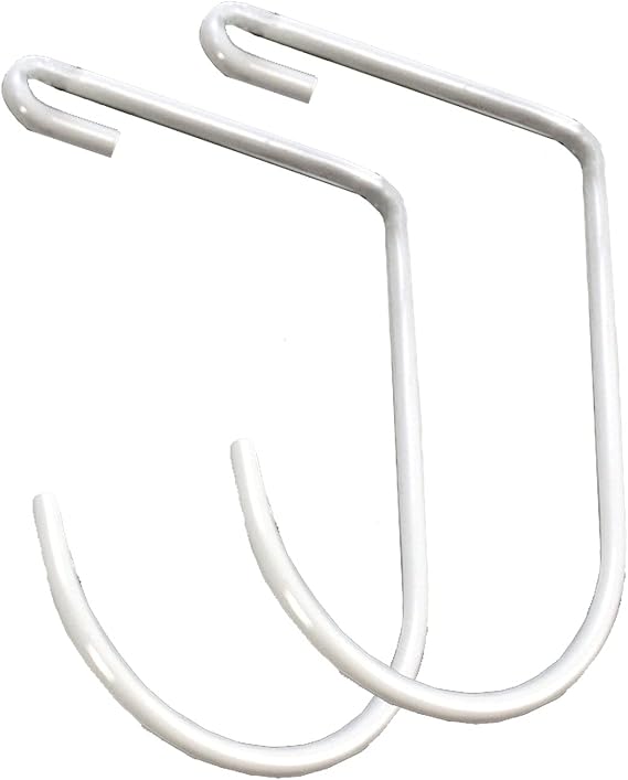 SafeRacks Slim Deck Hooks (White) | Two Pack