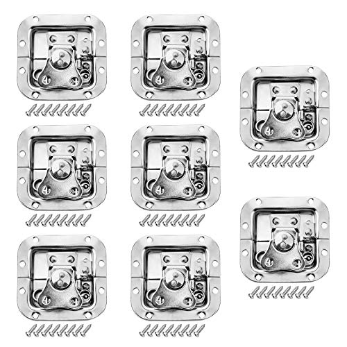 GBGS 8 Pack Recessed Road Case Latch,Spring Loaded Butterfly Twist Latch for Flight Case,PA DJ Rack Equipment,3-18x 3