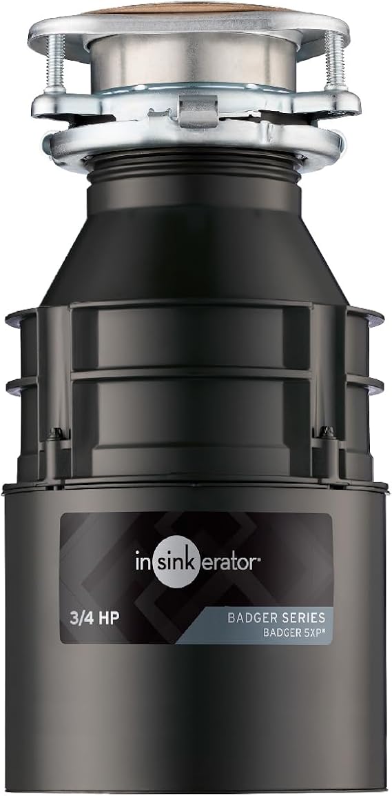 InSinkErator Badger 5XP Garbage Disposal, Badger Series 3/4 HP Continuous Feed Food Waste Disposer