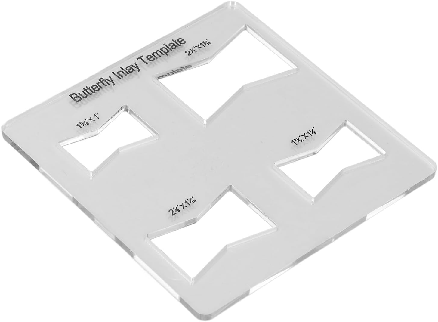 Butterfly Inlay Template, Acrylic Router Template for Woodworking, Repair and Reinforcement with Decorative Bowtie, Ideal for Home Projects and Professional Use