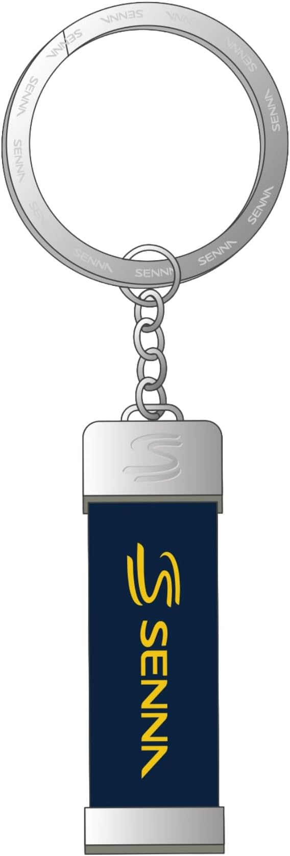 Ayrton Senna Signature Keychain, Official Formula 1 Collectible Metal Key Ring, F1 Racing Merchandise, Durable Motorsport Accessory, Unique Collector Gift for Formula 1 Fans and Racing Enthusiasts