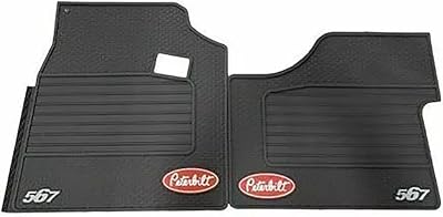 Peterbilt Logo Rubber Semi Truck Front Set Floor Mats PBL0G0567 for 567 Models- Set of 2