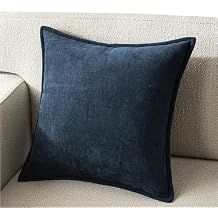 XMAYODS Throw Pillow Cover 80x80 Decorative Square Pillowcase Covers with Zipper, Cushion Protectors Cover Rectangle 30x60 40x60 50x80 Super Soft for Home Couch Sofa Bed(Dark Blue,40x70cm(Set of 1))